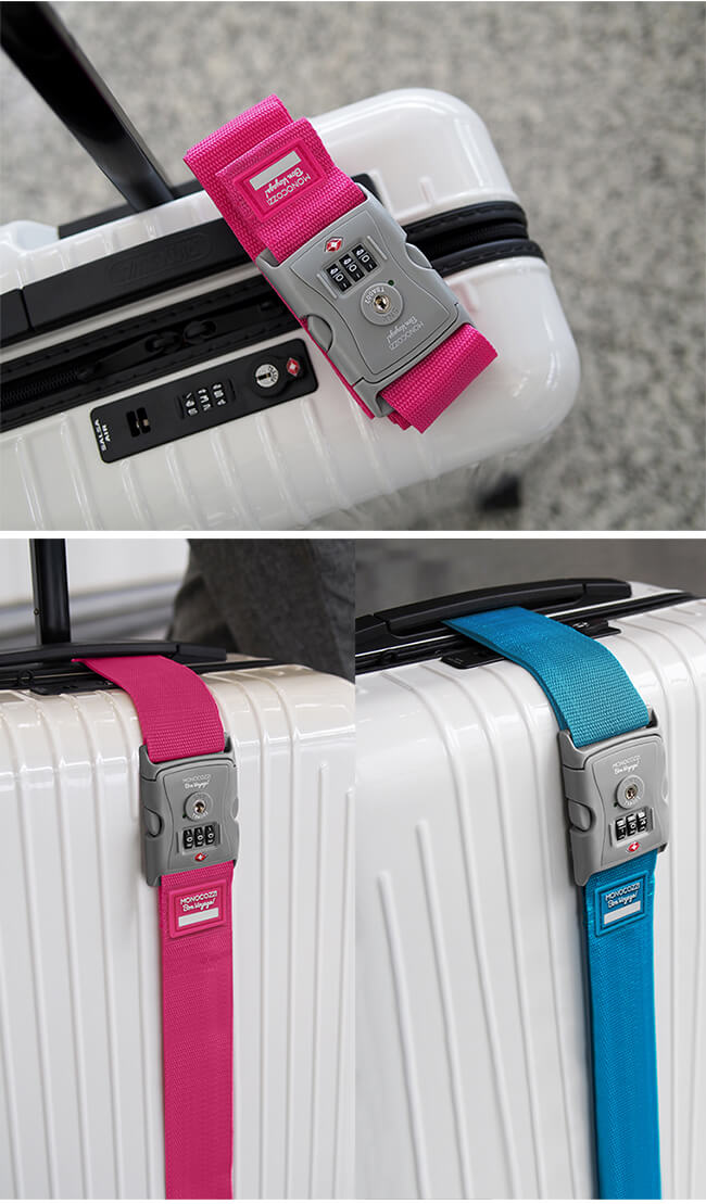 MONOCOZZI TSA LUGGAGE BELT 密碼行李箱綁帶-嫩黃