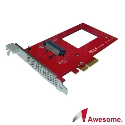 Awesome PCIe3.0x4 U.2NVMe SSD轉接擴充卡－AWD-PE-132