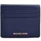 MICHAEL KORS Jet Set Travel 防刮皮革釦式卡片/護照夾-深藍 product thumbnail 1