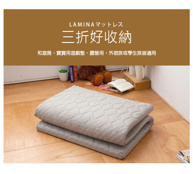 LAMINA環保咖啡紗舒適床墊-5cm (單人)