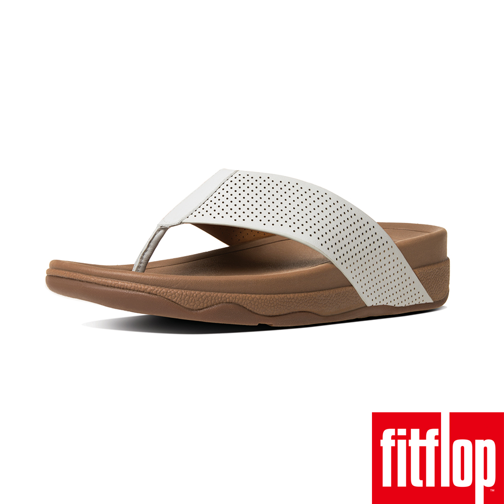 FitFlop TM-SURFER TM PERF LEATHER-都會白