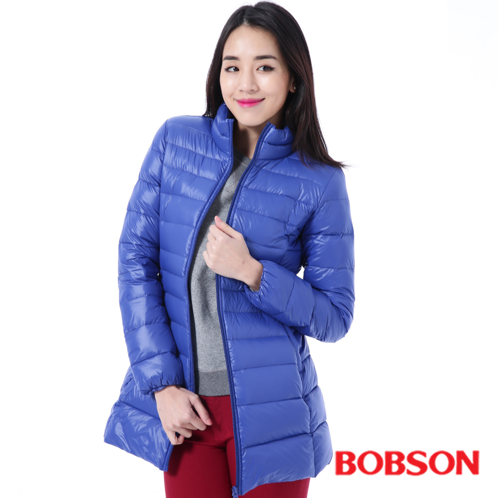 BOBSON 女款輕量羽絨長版外套