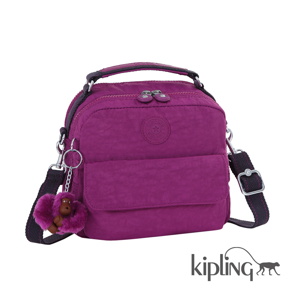 Kipling 後背包 葡萄紫素面-小