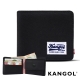 KANGOL 韓式潮流 多夾層/零錢袋橫式短皮夾+鑰匙圈禮盒-帆布黑 product thumbnail 1