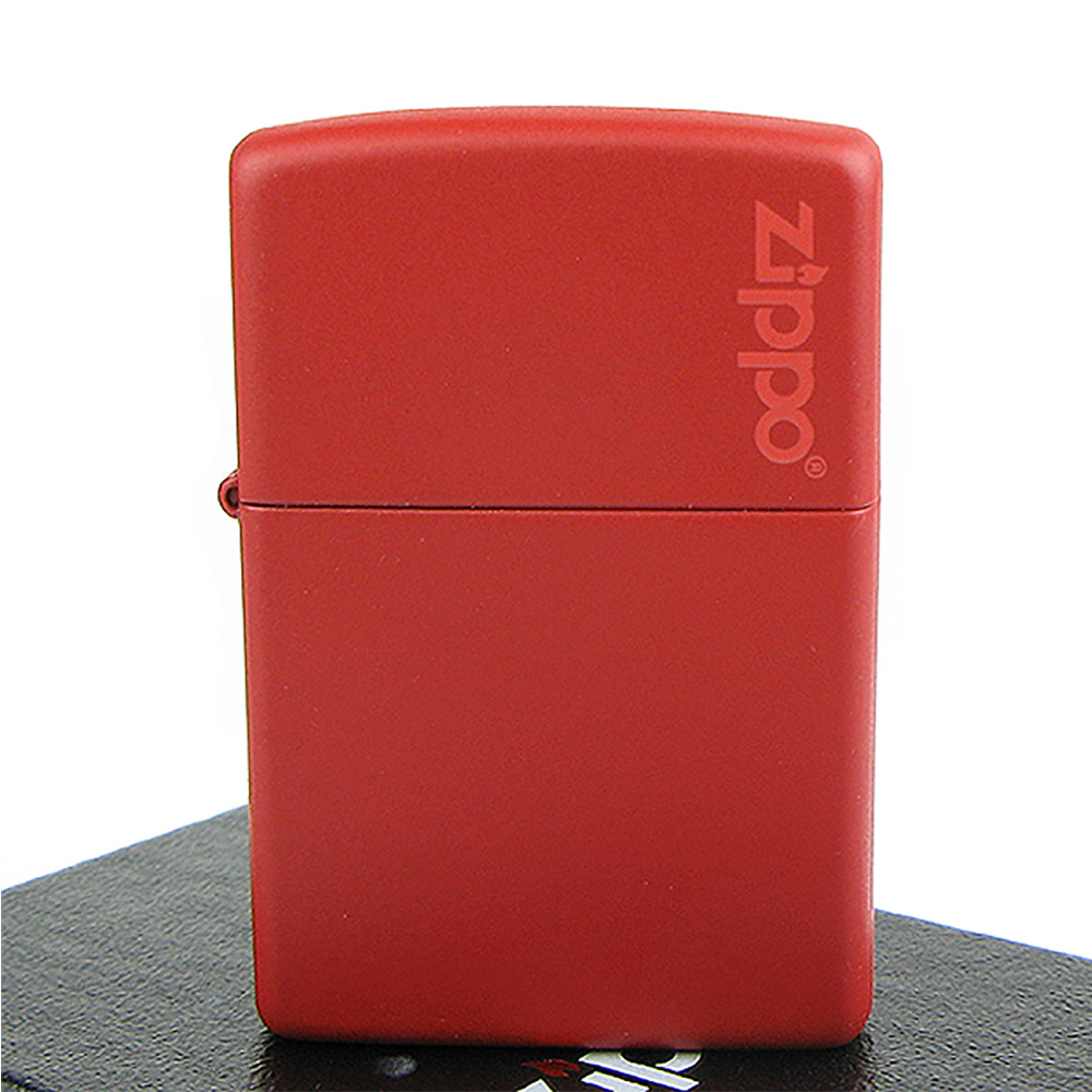 【ZIPPO】美系~LOGO字樣打火機~Red Matte紅色烤漆