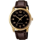 CASIO 經典復古時尚簡約指針紳士腕錶(MTP-V001GL-1B)黑面X金框/40mm product thumbnail 1