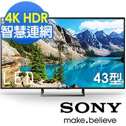 SONY 43吋 4K 智慧連網 液晶電視