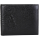 EMPORIO ARMANI 浮雕LOGO八卡對折短夾(黑色) product thumbnail 1