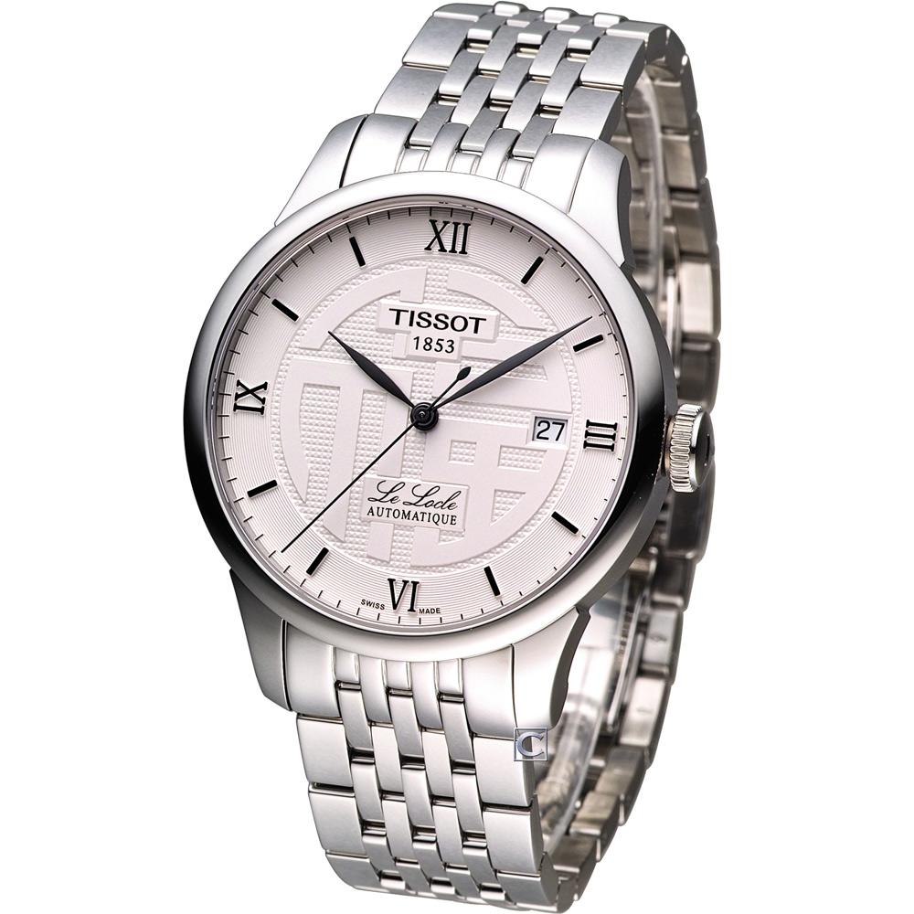 TISSOT Le Locle 福字限量機械腕錶-白/39mm