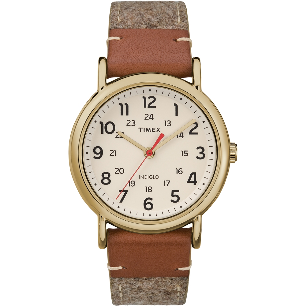 【TIMEX 】天美時經典復刻冷光Weekender系列腕錶-米白/38mm