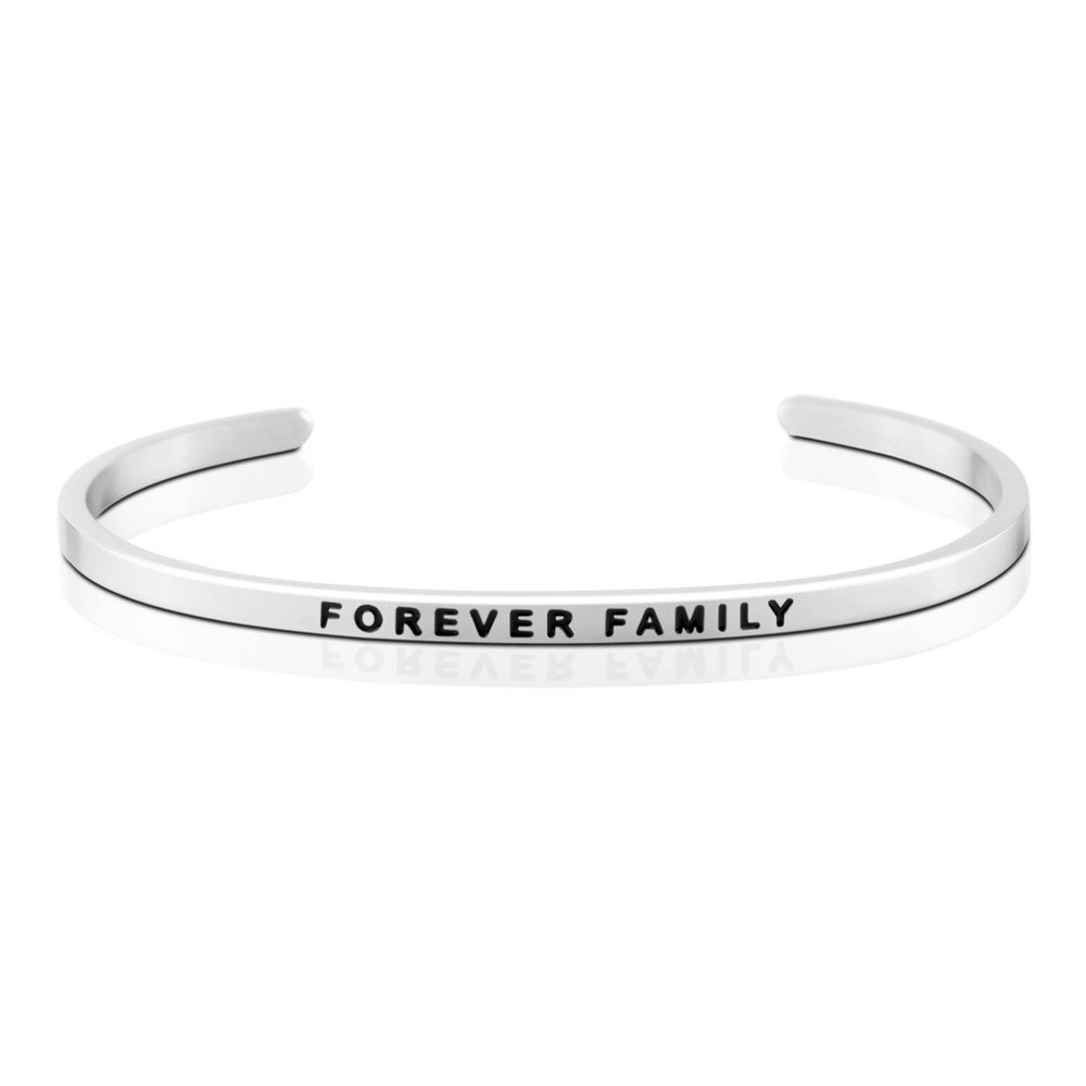 MANTRABAND Forever Family 永遠的家人 悄悄話銀色手環