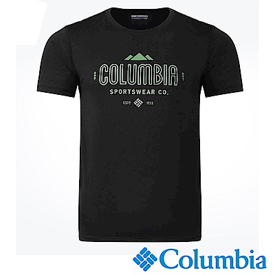 Columbia哥倫比亞 男款-快排短袖上衣 深灰 UAE12950DY