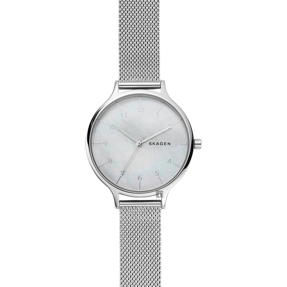 Skagen ANITA 北歐時尚米蘭帶女錶(SKW2701)-珍珠貝x銀/36mm