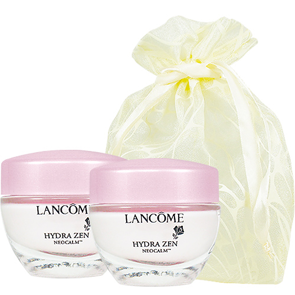 LANCOME 蘭蔻 超水妍舒緩保濕霜(15ml)(新款)2入旅行袋組