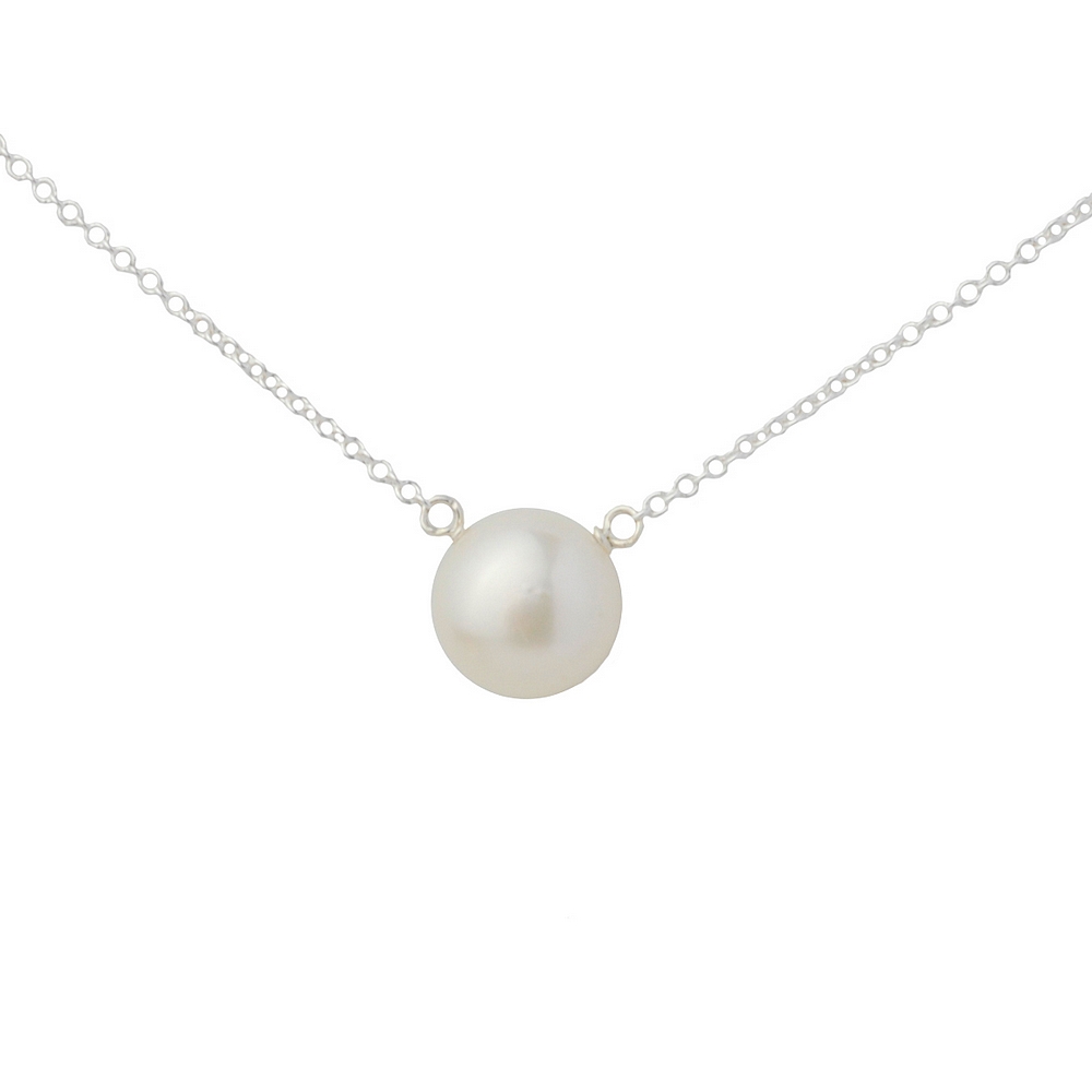 Dogeared 美國品牌優雅氣質純銀項鍊-大白珍珠款