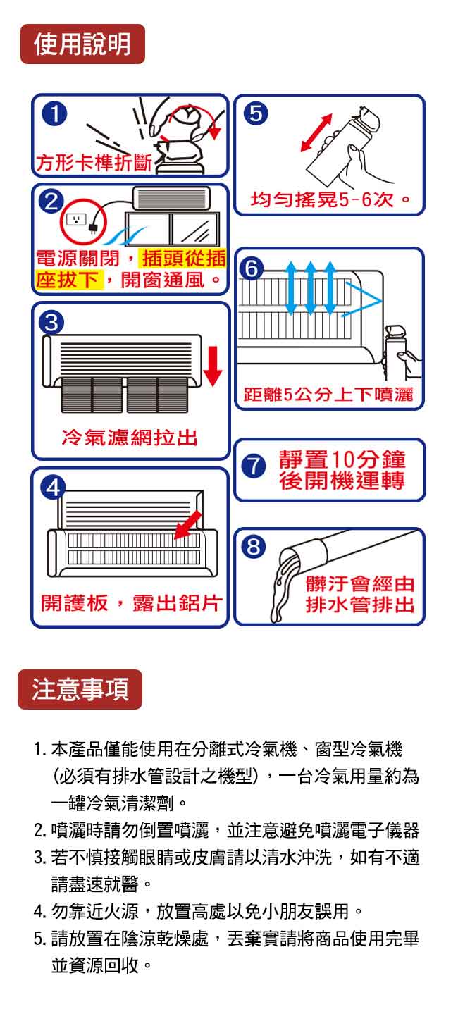 興家安速 抗菌免水洗冷氣清洗劑 (清新森林)