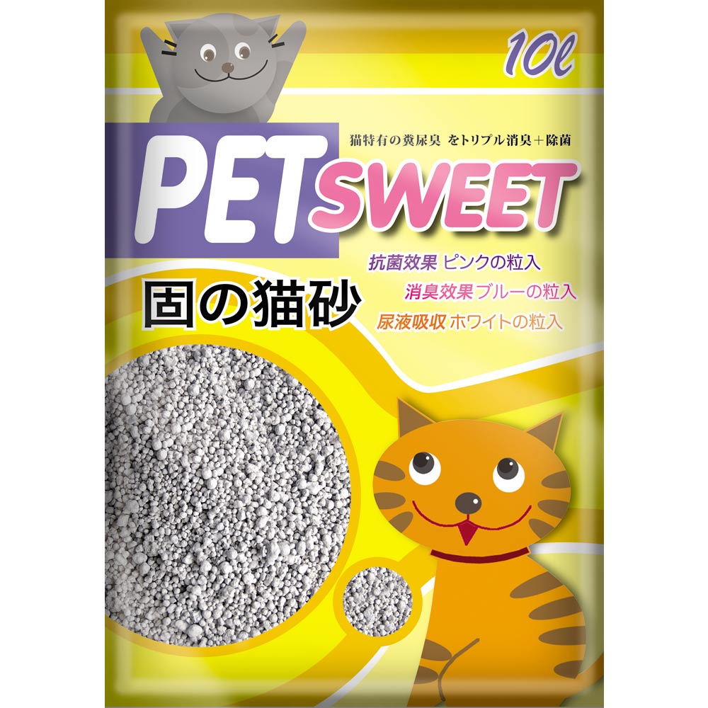 Pet Sweet 加菲貓貓砂 粗砂 10L X 3包