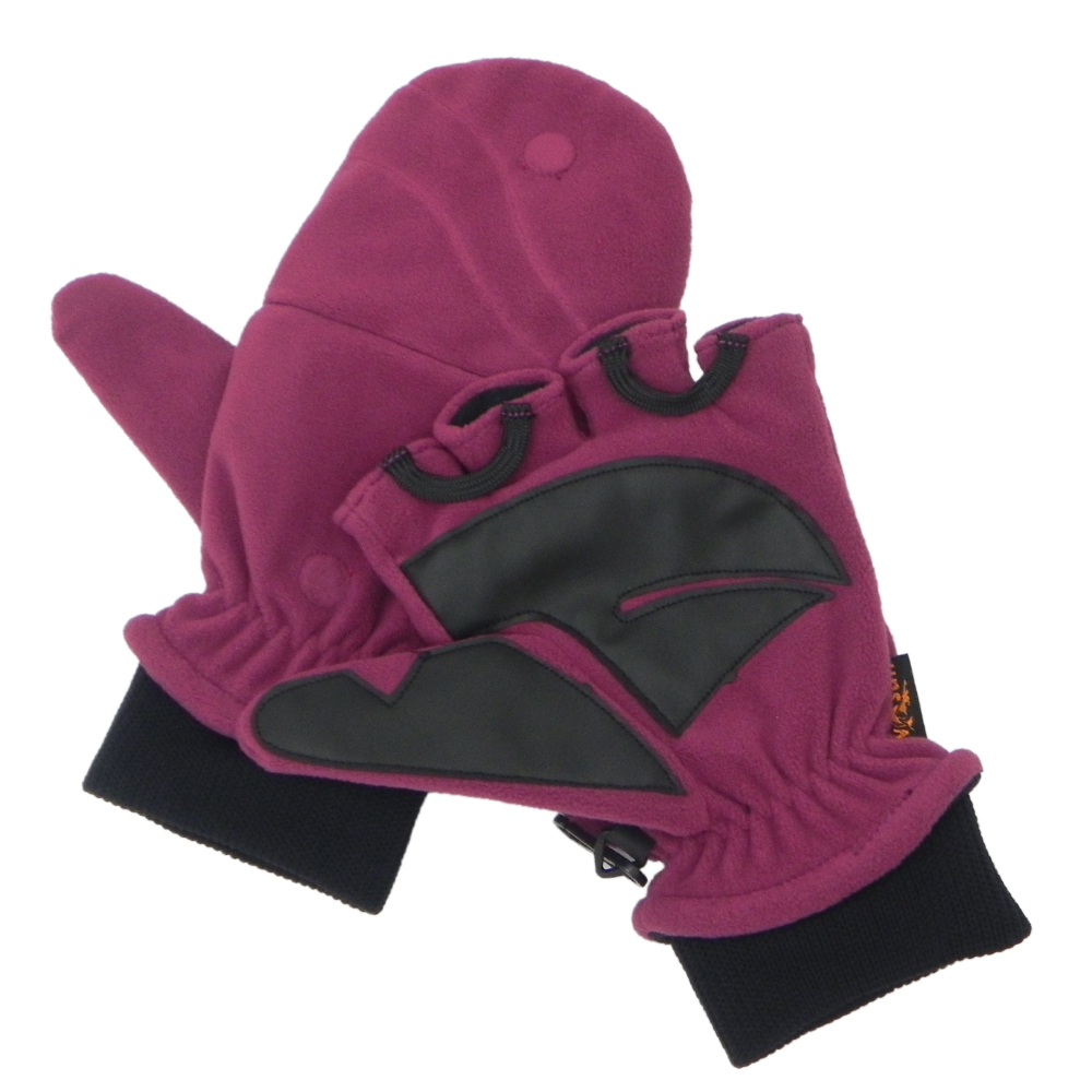 【VOSUN】新款 DINTEX 輕量防風防水翻蓋兩用手套/V-586 亮紫紅