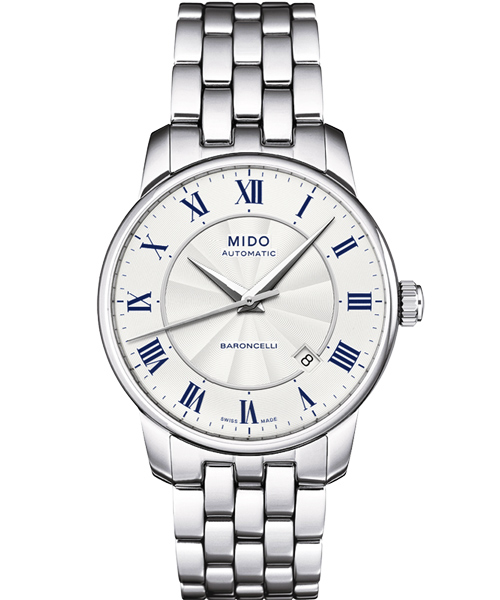 MIDO Baroncelli II 羅馬假期機械腕錶-銀/38mm