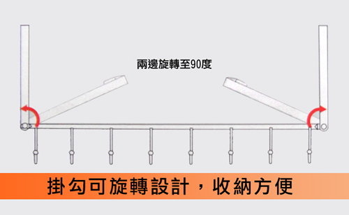 【創意達人】不銹鋼門後8連掛勾衣架2入