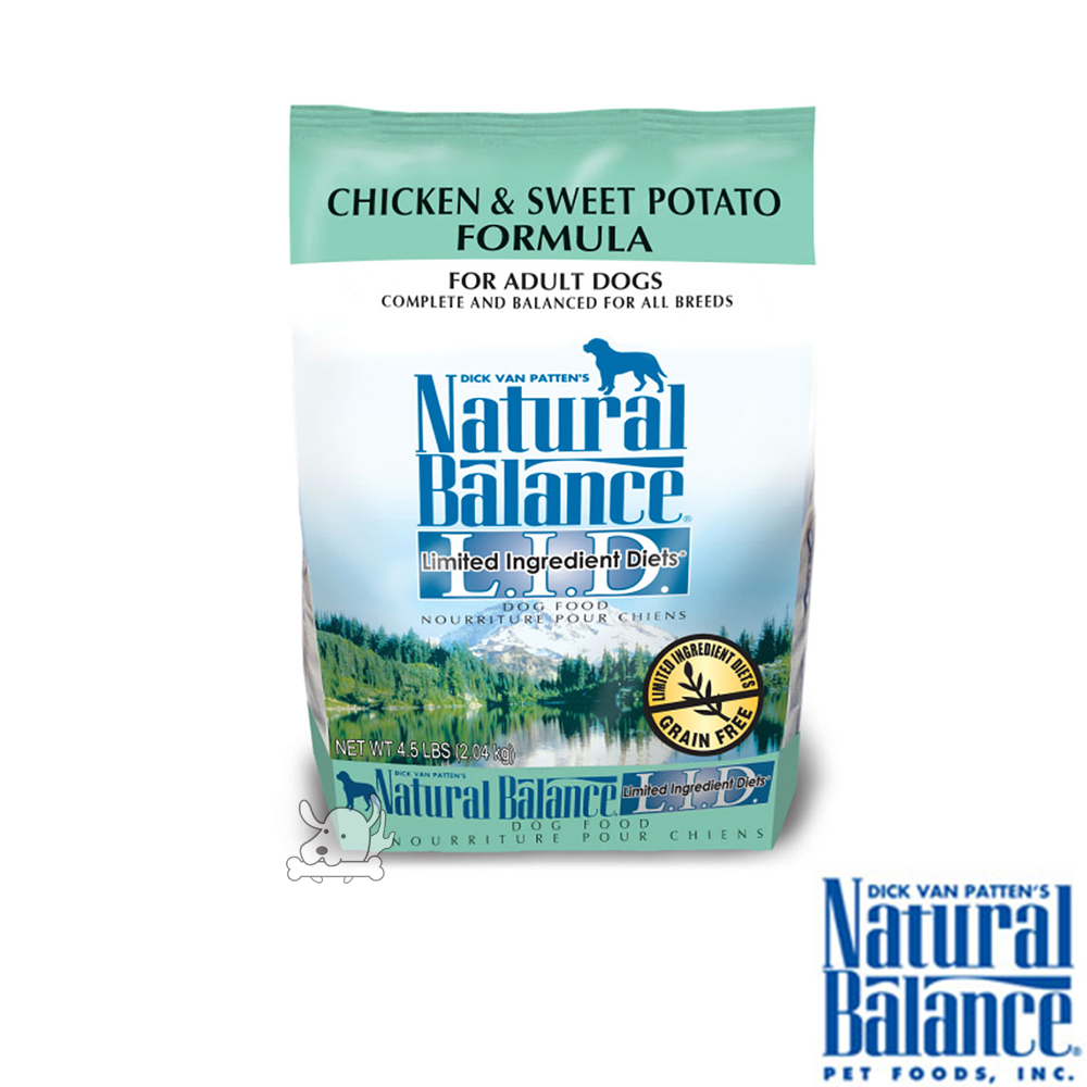 Natural Balance 低敏無穀 地瓜雞肉 全犬 乾糧(原顆粒)26磅 x 1包