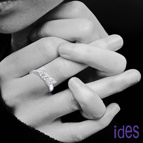 ides愛蒂思 浪漫蝴蝶結設計款鑽石戒指
