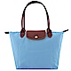 LONGCHAMP  Le-Pliage 長把小型尼龍手提包(小/粉藍) product thumbnail 1