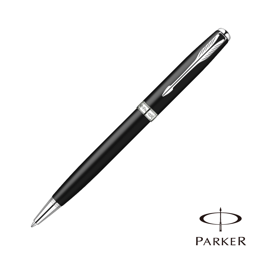 PARKER 派克 SONNET 商籟 原創系列 霧黑白夾 原子筆