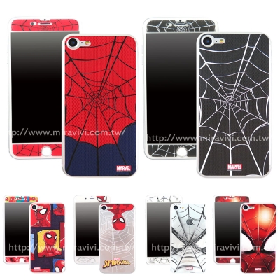 MARVEL蜘蛛人經典版iPhone 7雙面強化玻璃彩繪保護貼