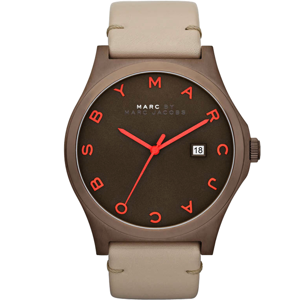 Marc Jacobs 飛翔時代色彩腕錶-咖啡/43mm
