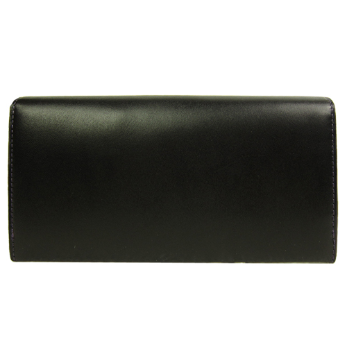 agnes b. 圓牌蜥蜴雙色長夾(紫)