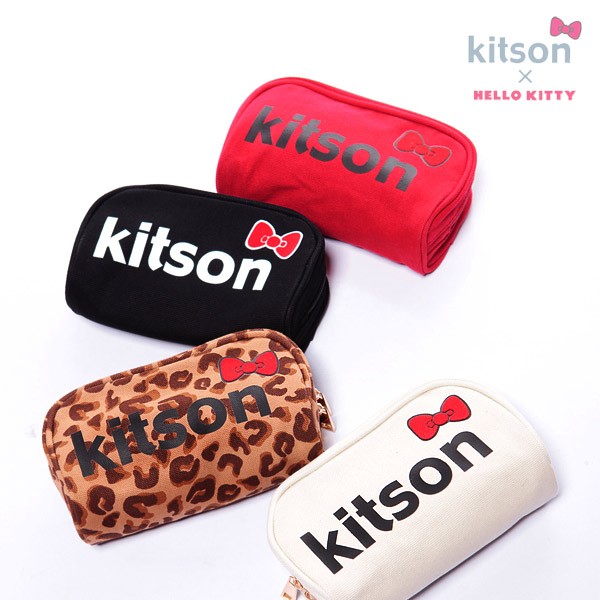 kitson x Ribbon Hello Kitty Pouch (豹紋)