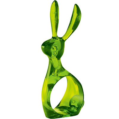 KOZIOL 長耳兔餐巾環(透綠)