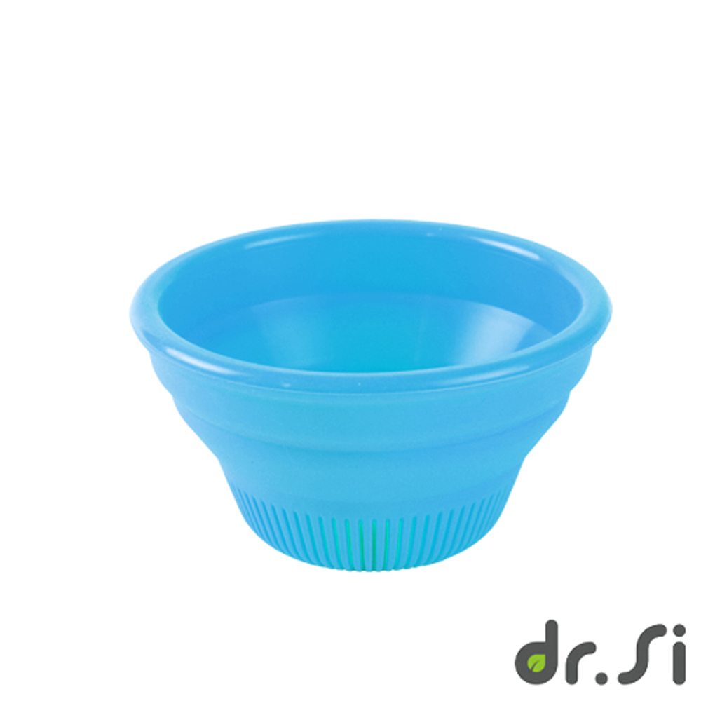 【Dr.Si】寶寶適用矽膠摺疊碗(藍)