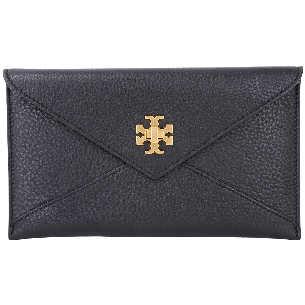 TORY BURCH Turn-Lock 旋釦信封造型手拿包(黑色)