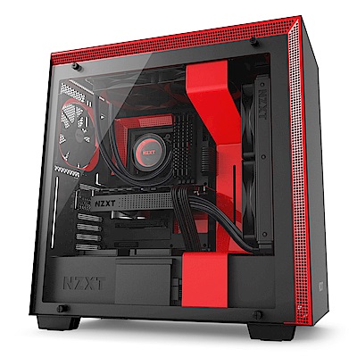 【NZXT】H700 電腦機殼-黑紅色