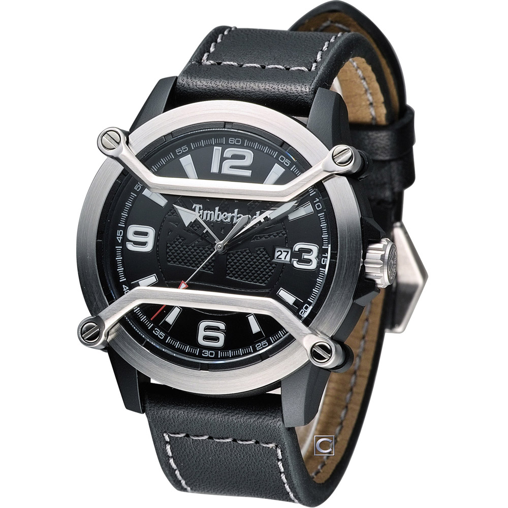 Timberland Maplewood 楓木系列 時尚腕錶-黑/44mm