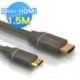 PHILIPS 專家型 Mini HDMI轉HDMI 協會認證高速版 (1.5米) product thumbnail 1