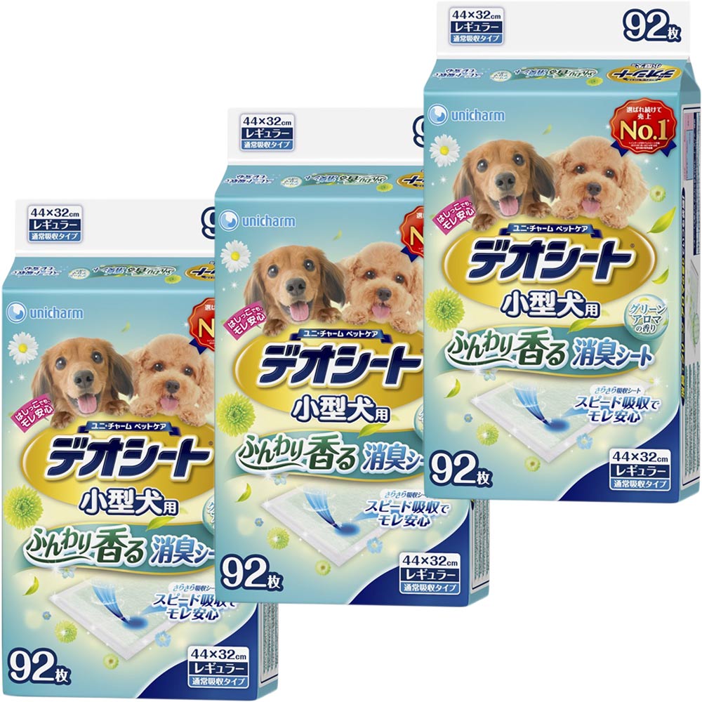 日本Unicharm消臭大師 小型犬狗尿墊 森林香 M92 X 3包