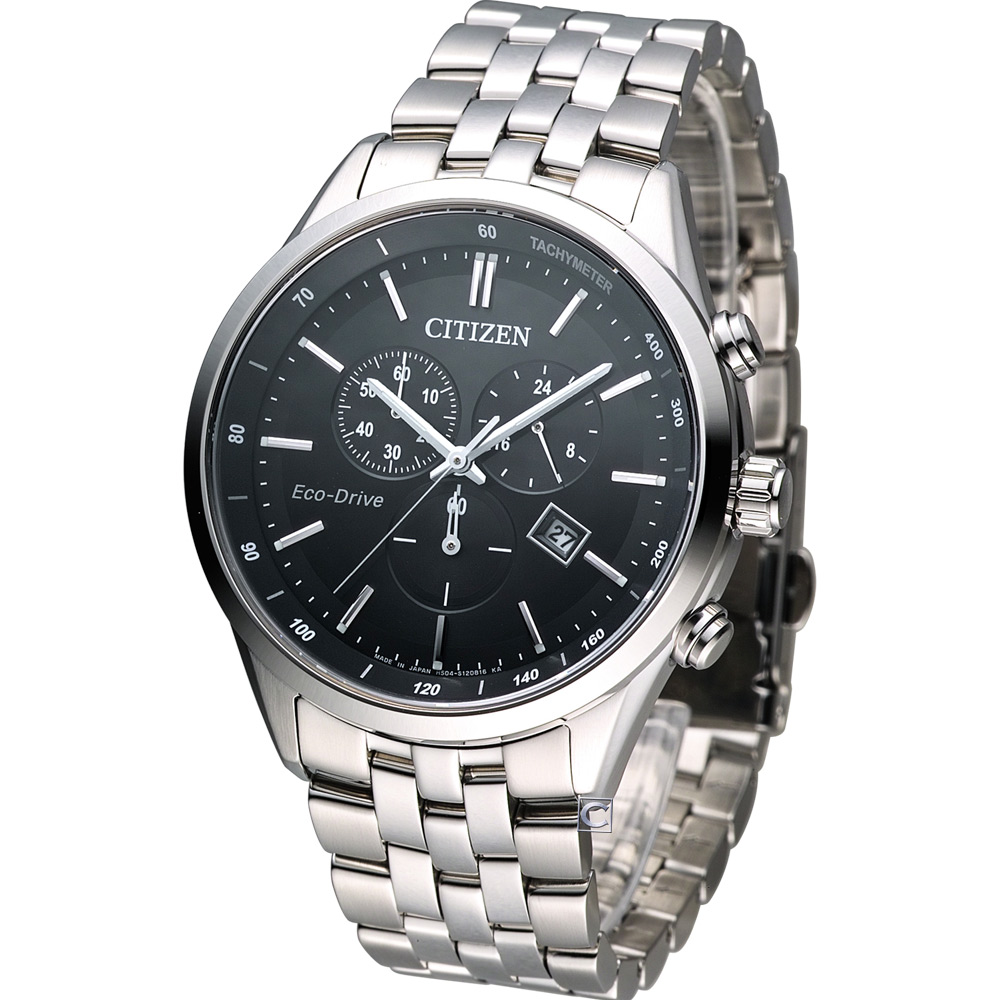 CITIZEN Eco-Drive 科技百搭計時腕錶(AT2140-55E)-黑/42mm
