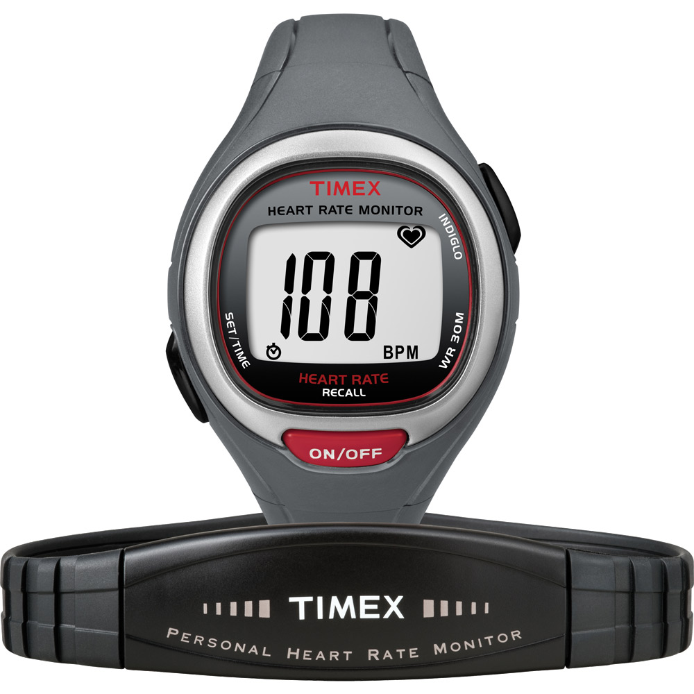 TIMEX 鐵人系列鍛鍊計畫心跳腕錶-灰/37mm