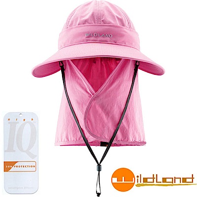 【荒野 WildLand】中性抗UV可脫式遮陽護頸帽_粉紫