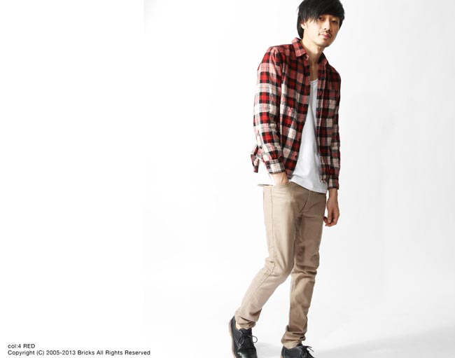 ZIP日本男裝 法蘭絨 格紋漸層染襯衫