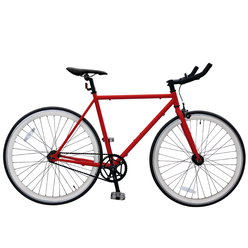 BIKEONE V2_EVO Fixed Gear單速車 英式時尚不敗經典款-紅色系