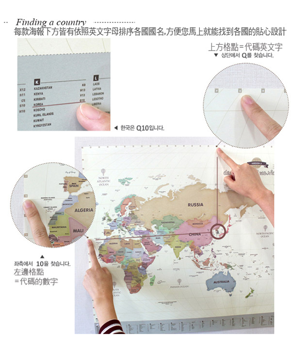 Indimap 環遊世界世界地圖海報(改版-雙層)-01古董版