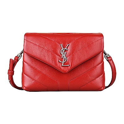 YSL SAINT LAURENT經典銀字LOGO Y字