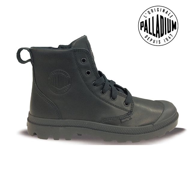 Palladium Pampa Hi Lea M Zip-女-黑