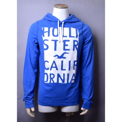 HOLLISTER Co. HCO .海鷗英文大LOGO印花帽T-寶藍