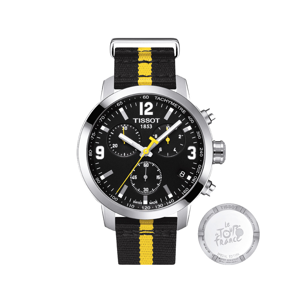 TISSOT 天梭 官方授權 PRC 200環法自行車賽計時特別版腕錶-黑/42mm T0554171705701