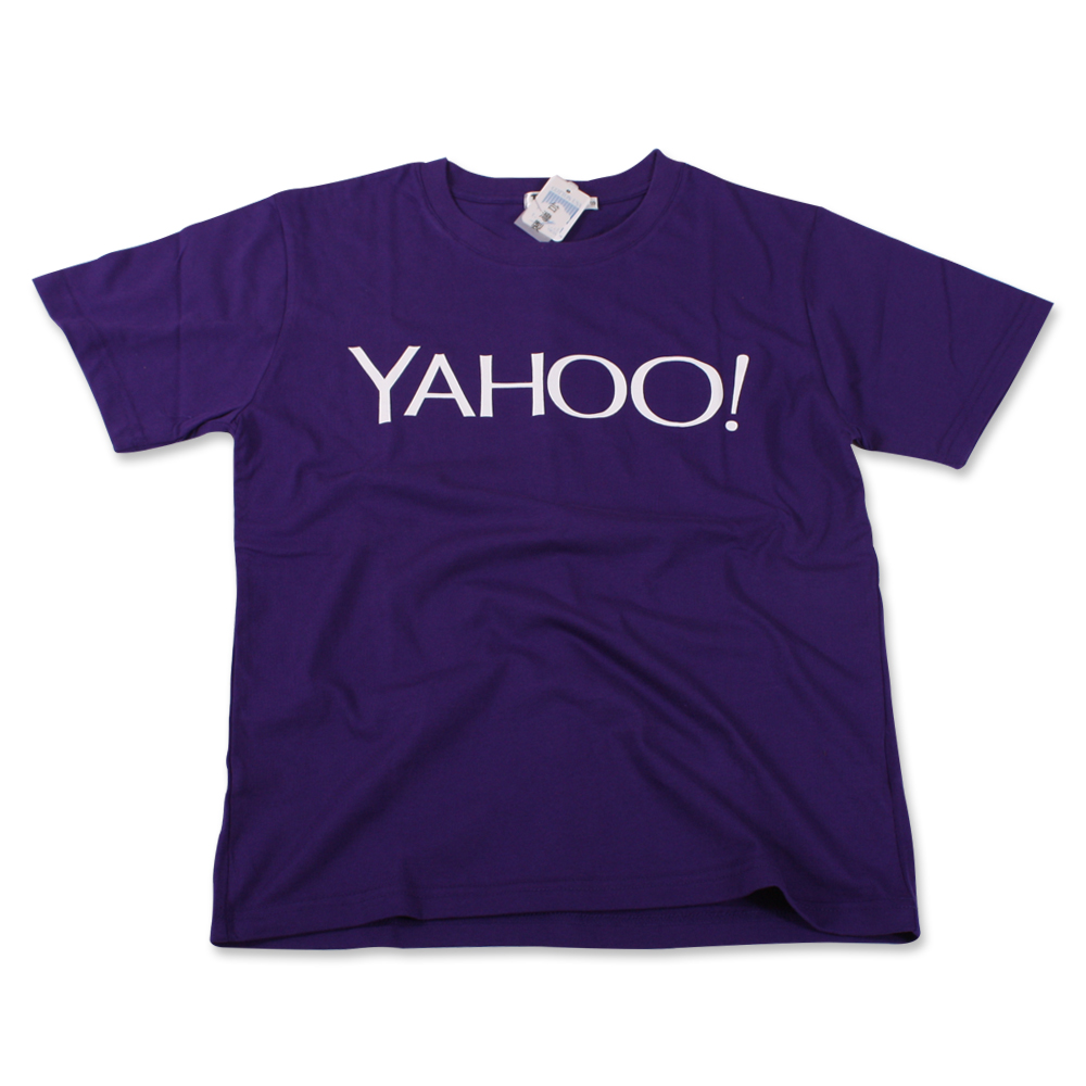 Yahoo LOGO中性短T。紫色(M)